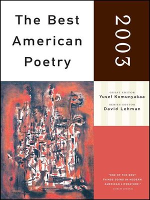 cover image of The Best American Poetry 2003